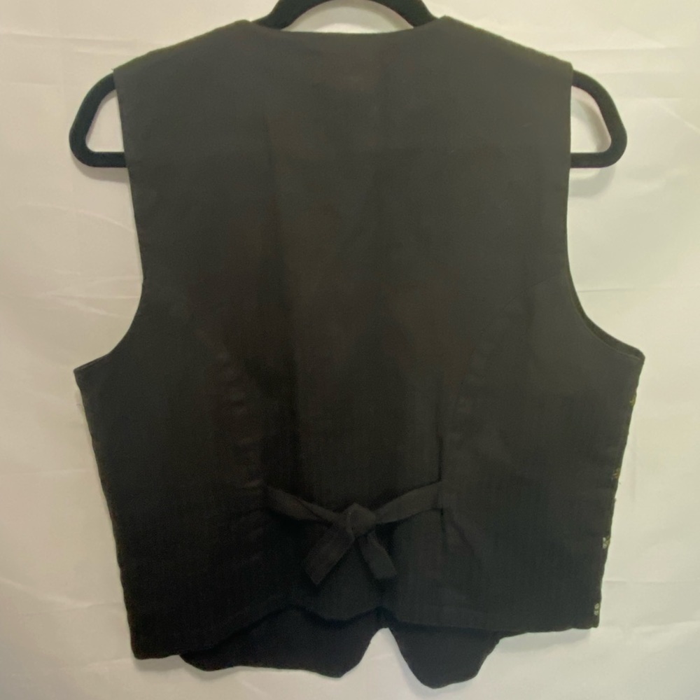 Paul Harris Design Vintage floral embroidered Cottage Core vest 100% Cotton sz L - Picture 6 of 10